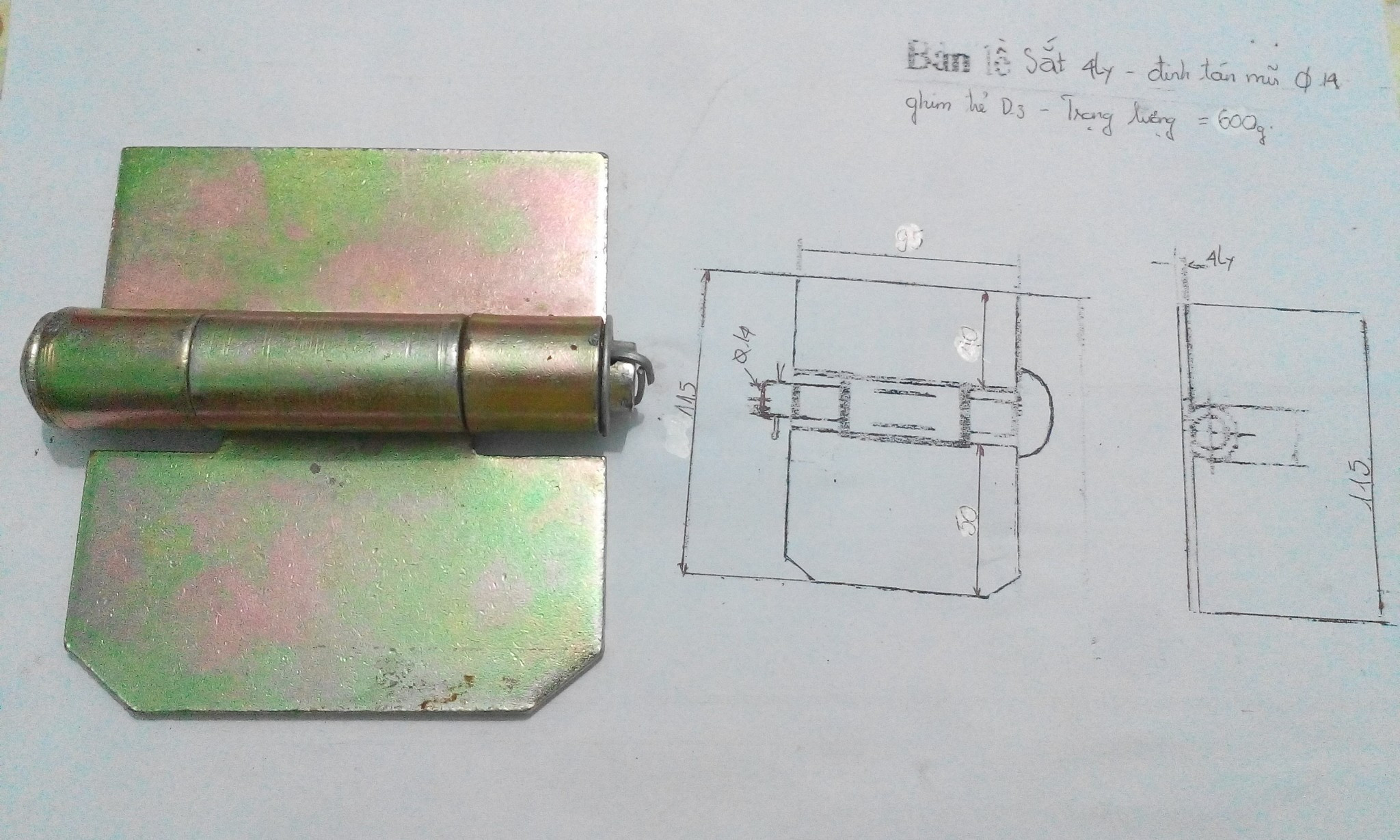 Bản lề thành thùng ô tô - 02